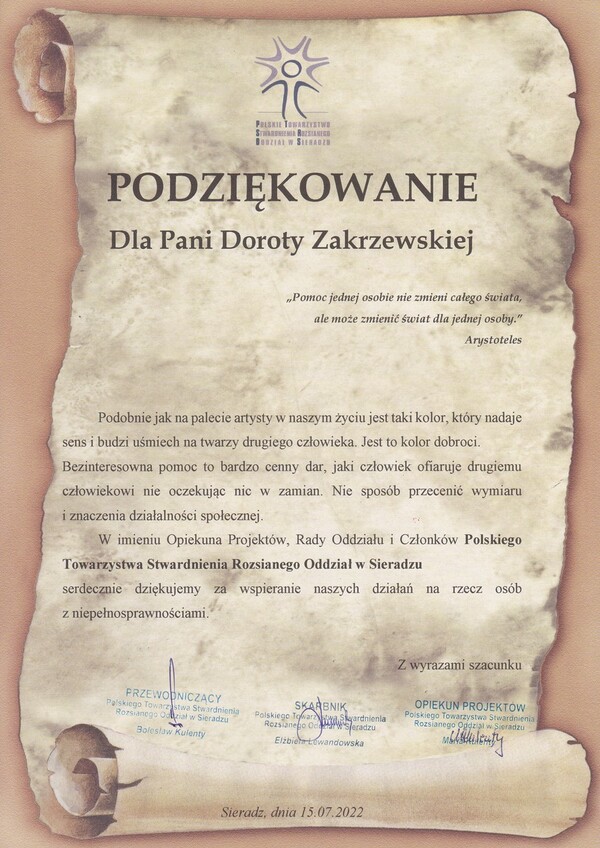 Dyplom Zakrzewska Dorota