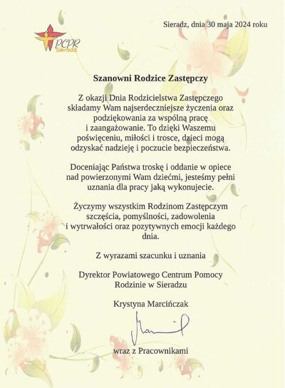 Zyczenia Dzien Rodzicielstwa Zastepczego 30 maja 2024